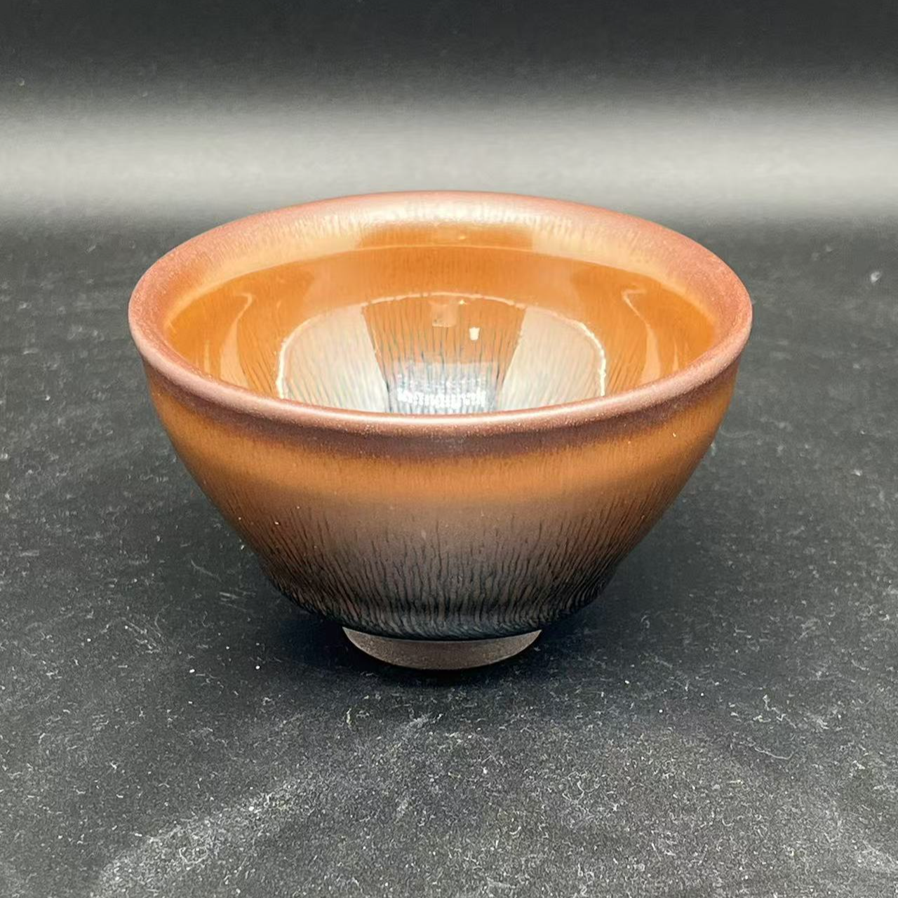 建窑建盏束口野兔毫主人杯原矿釉品茗送礼口径8.5*5容量100cc茶器