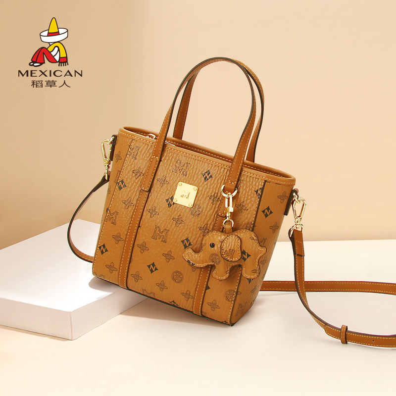 稻草人女包轻奢品牌包包2025新款单肩斜挎包女大容量菜篮子手提包