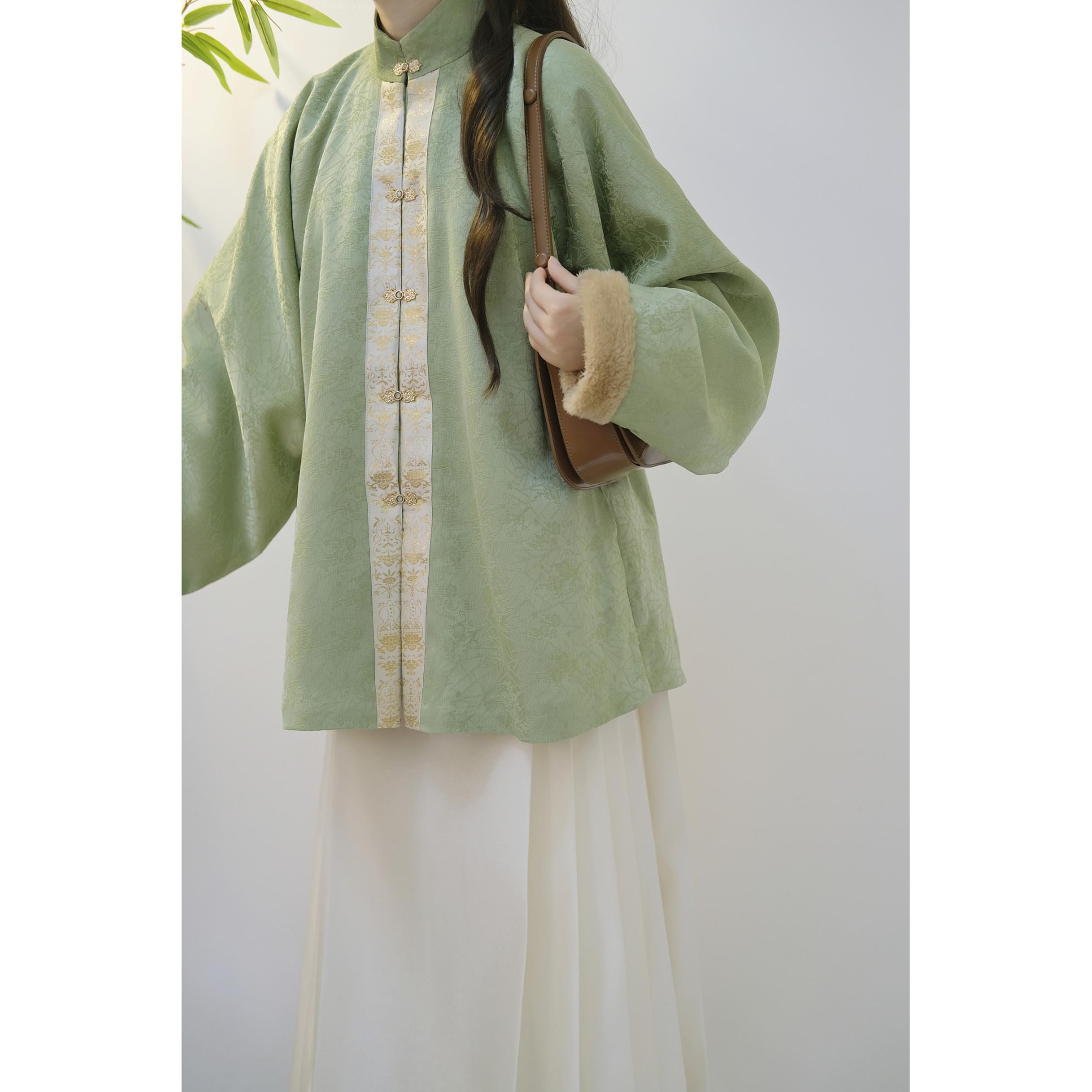 立领加绒袄子对襟秋冬汉服 马面 秋木木