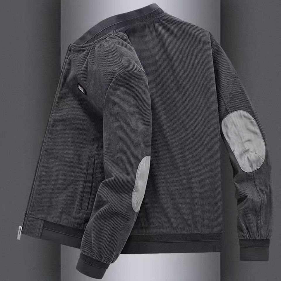 2024外套男春秋季新款工装宽松上衣服男棒球领复古立领夹克男潮
