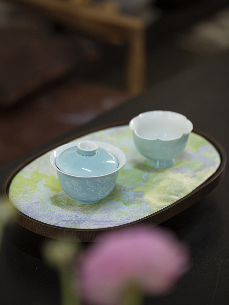 官青—堆白手工手绘白玉兰—仙子系列套组