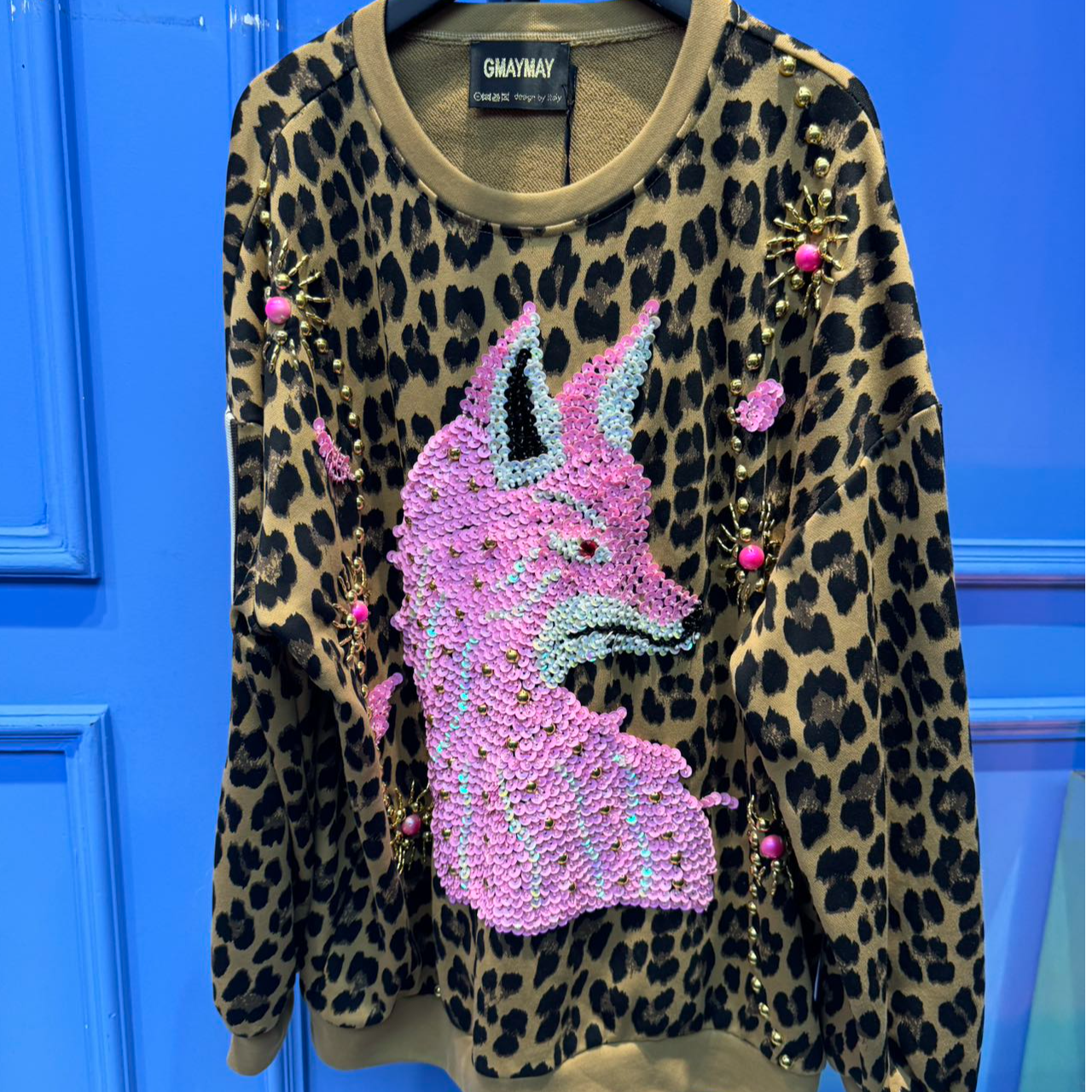 H00008 设计师款连卡佛亮片刺绣狐狸时尚女性气质减龄高级套装