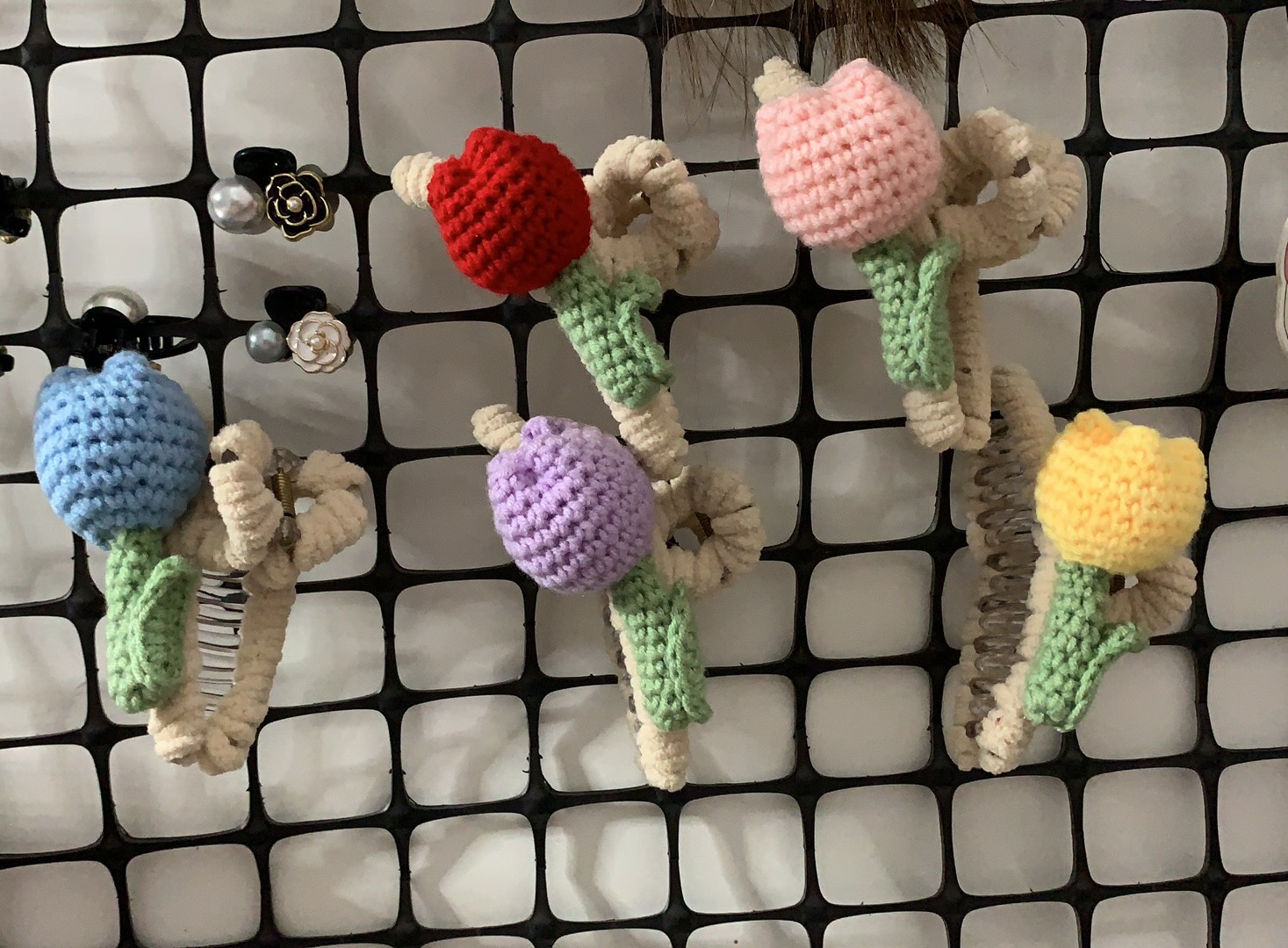 针织郁金香抓夹，9.9包邮