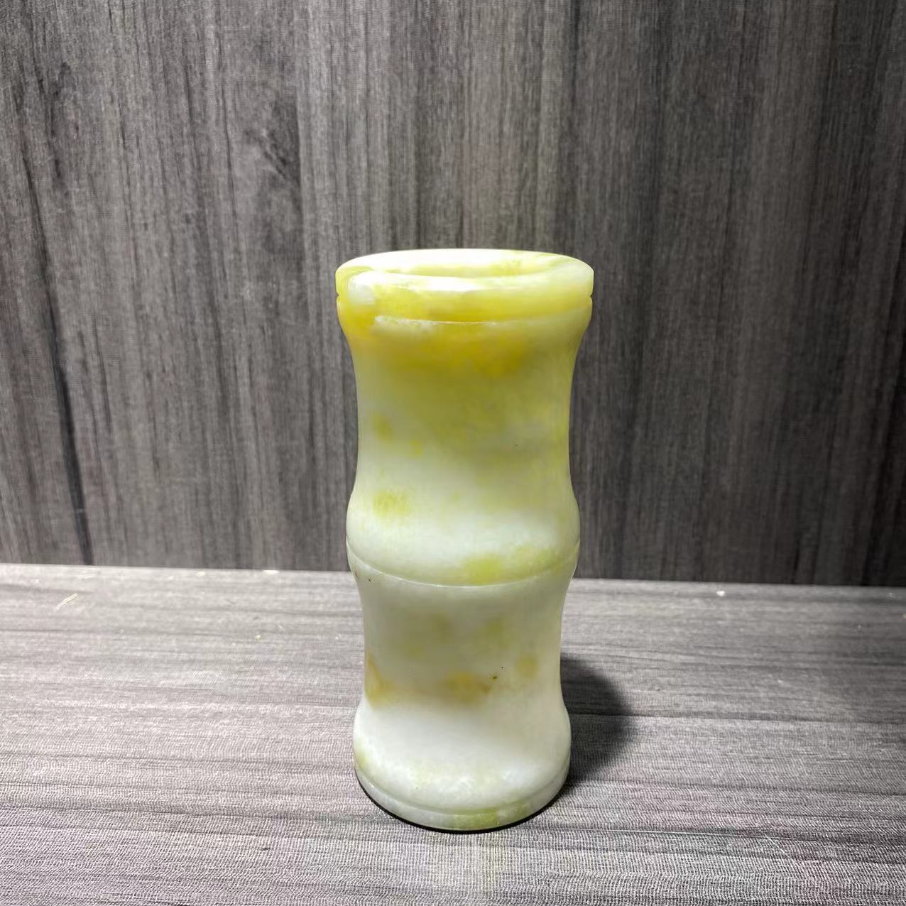 方解石蛇纹石岫玉摆件玉笔筒（多样性发货）