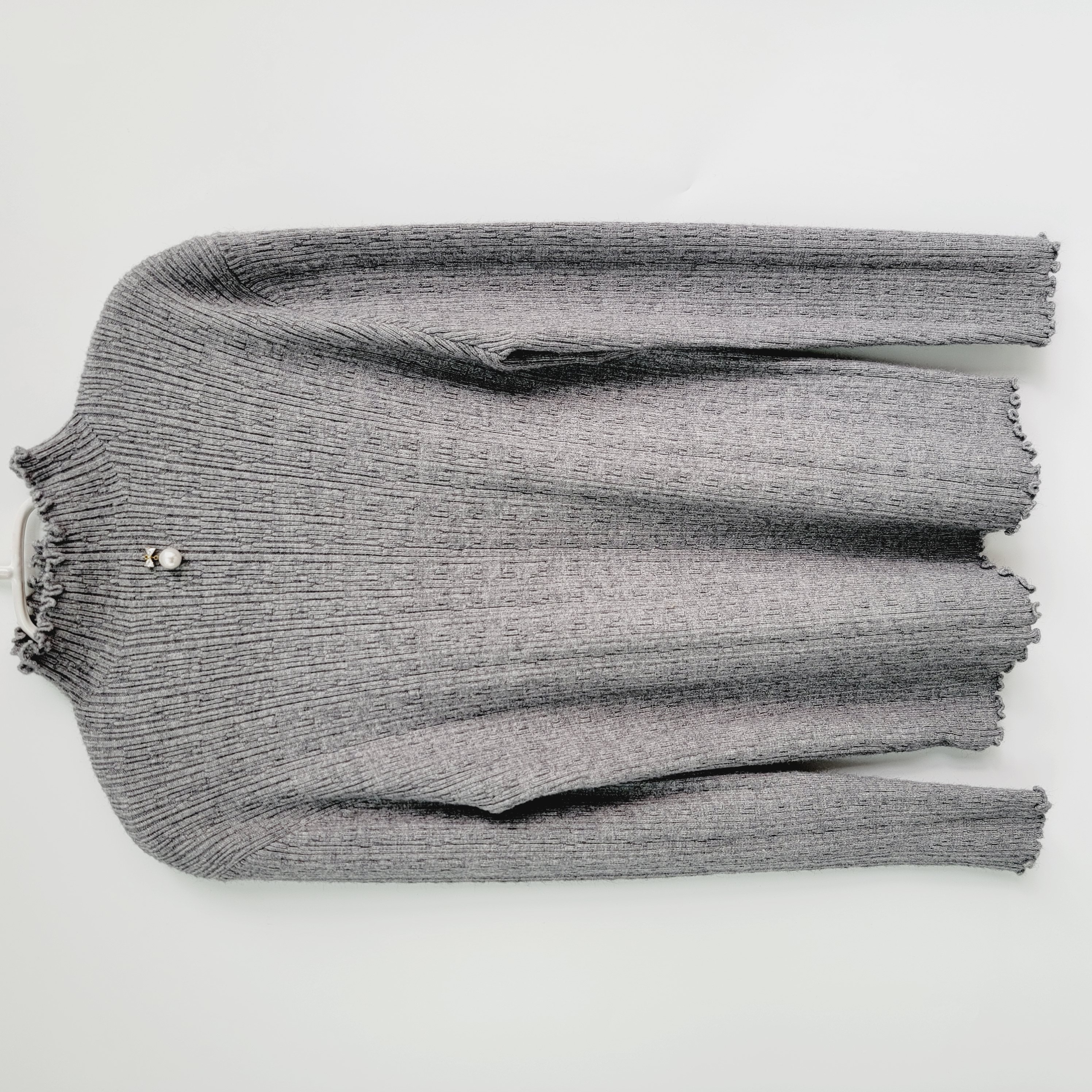 女童半高领木耳领边珍珠打底针织衫 BB127（E11-4）（2C1-7）