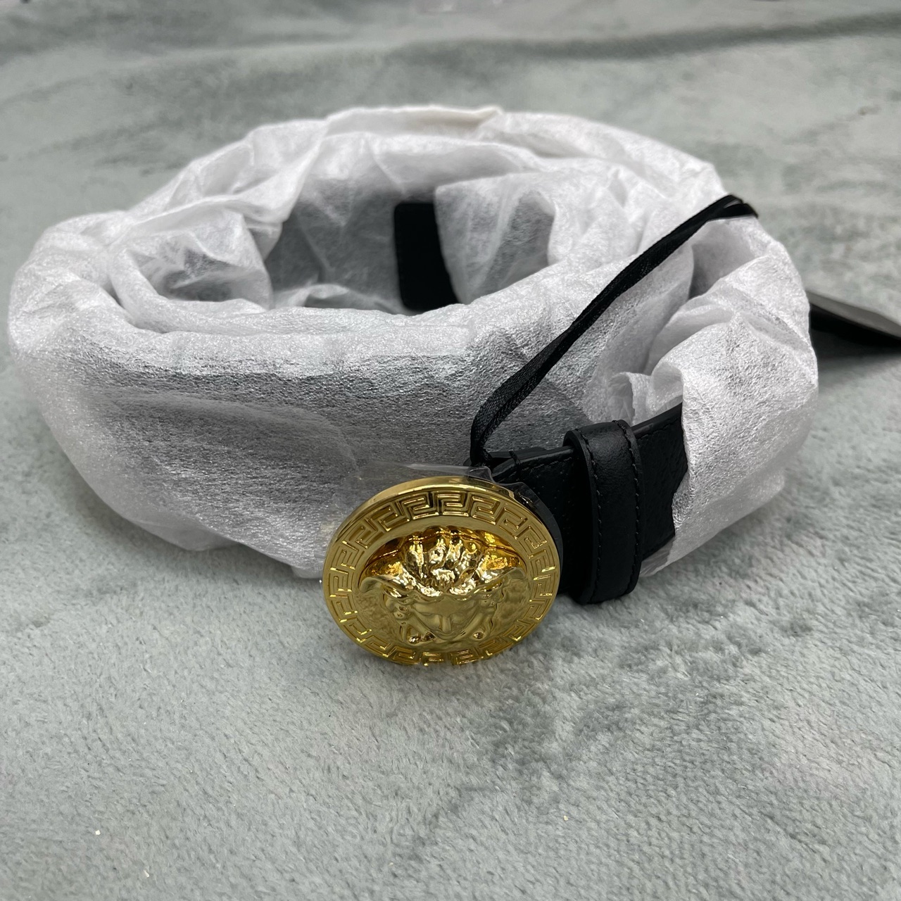 全新未使用 Versace/范思哲 美杜莎板扣腰带100码