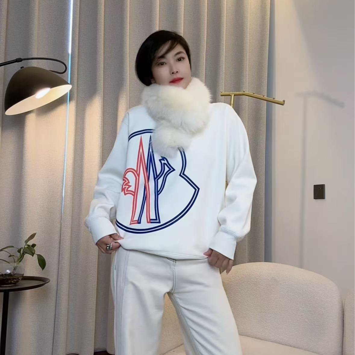 新款大雪山加绒卫衣时尚休闲潮流运动男女同款秋冬加绒圆领卫衣