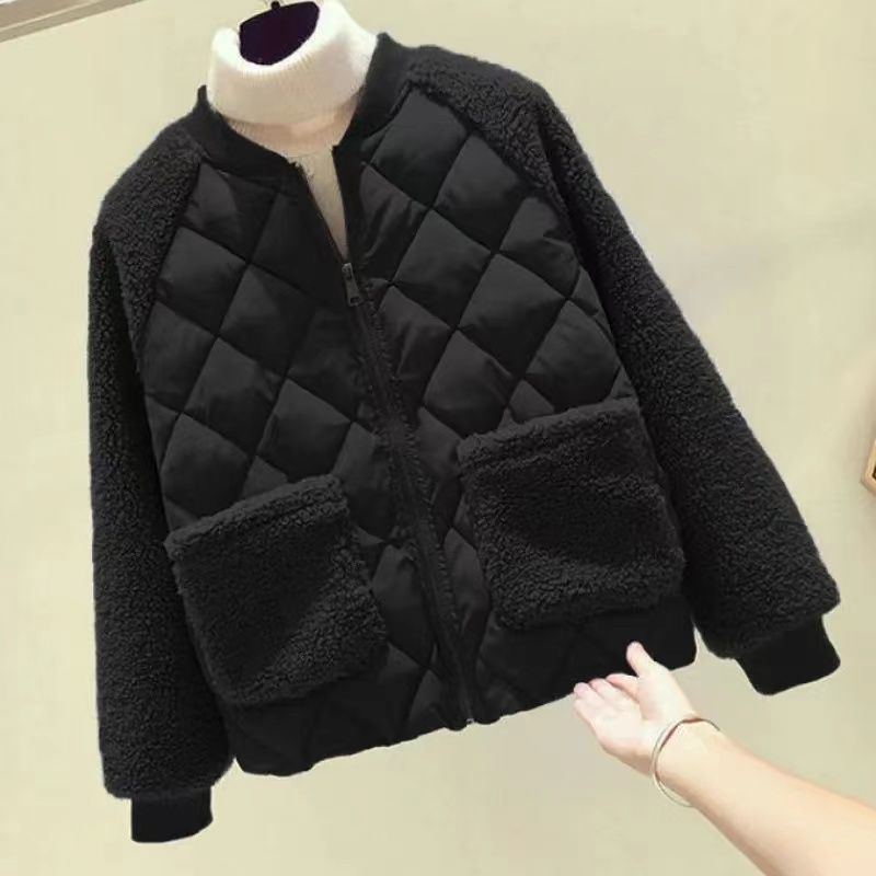 轻薄棉服女短款2023年秋冬季簿款棉衣宽松大码胖mm200斤棉袄外套