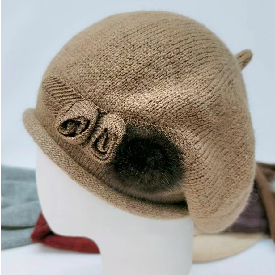 【韩国设计师衣吧】冬季新款时尚百搭洋气保暖针织帽