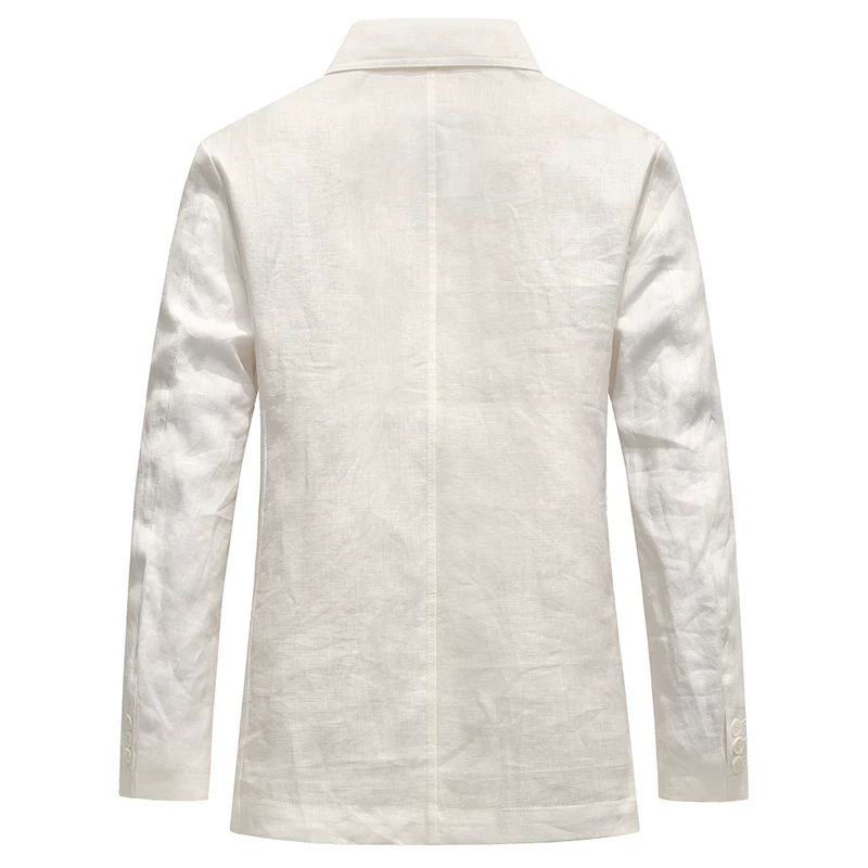 皮尔卡丹100%亚麻西服轻薄透气上衣休闲单西春夏季新款西装男外套