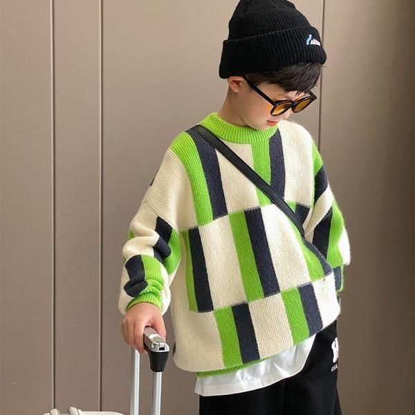 【小扬哥推荐】男童针织毛衣加厚保暖中大童2023新款春秋冬帅气韩
