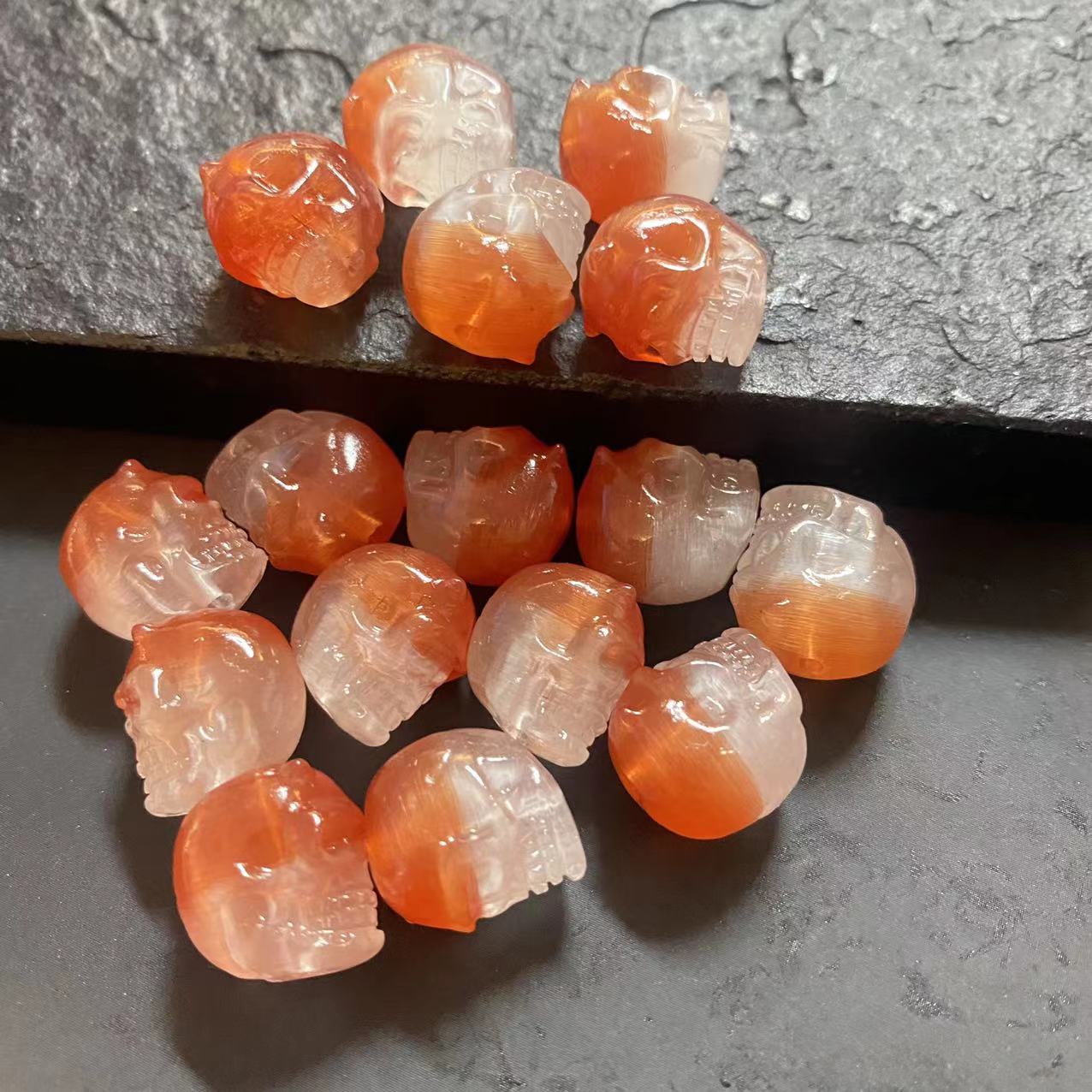 壹加安琪 | 红白阿呆单珠玛瑙挂件多样性发货发一个