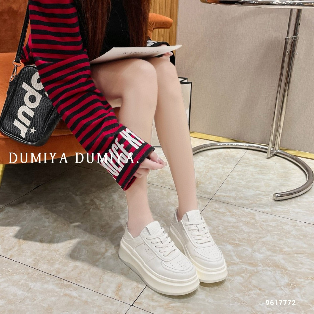 【卿她】小白鞋新款女休闲厚底增高板鞋