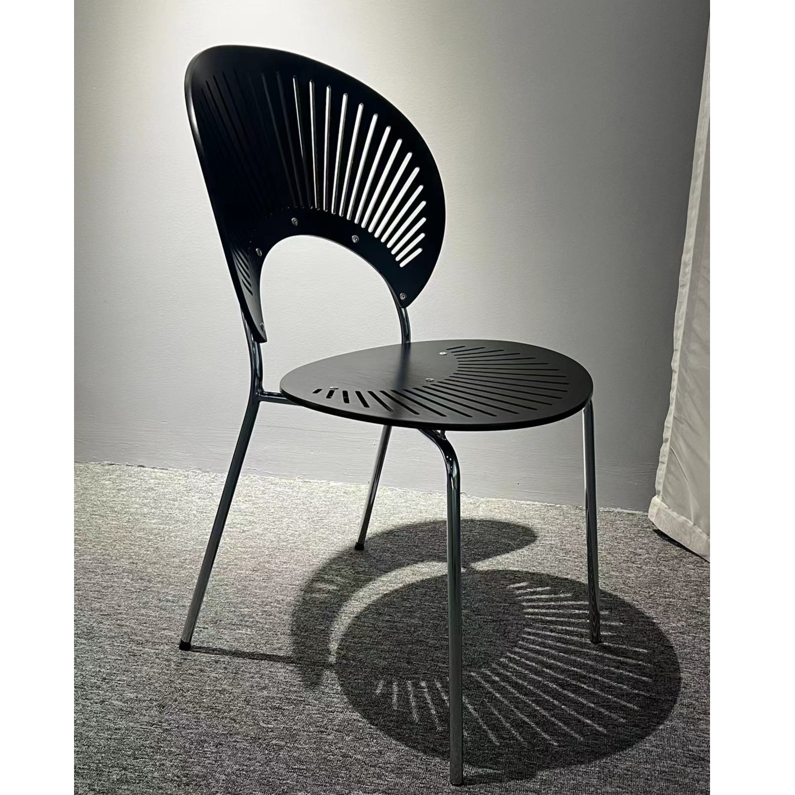 【优优】贝壳椅餐厅餐椅家用靠背椅复古化妆椅极简设计师款椅子