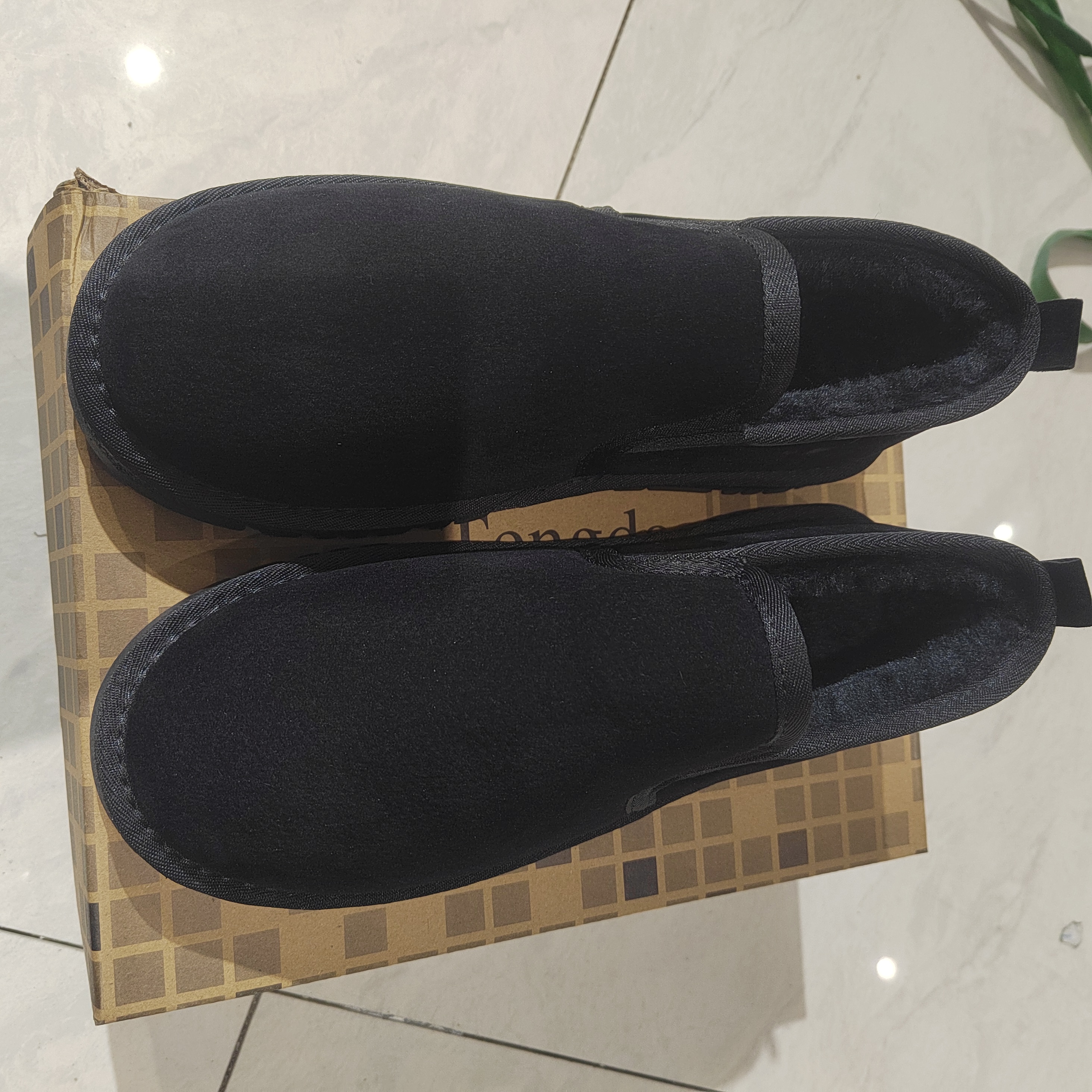 811东北雪地靴男低帮棉鞋一脚蹬加绒加厚保暖鞋