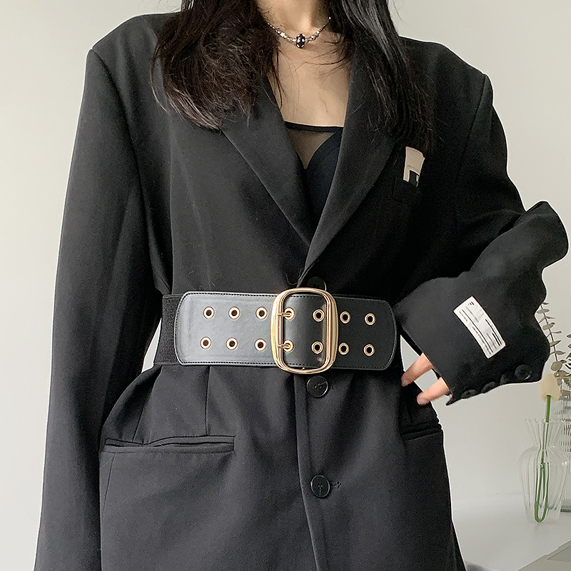 时尚松紧女士皮带简约潮流时尚腰封韩版束腰裤腰带个性高级感裤带