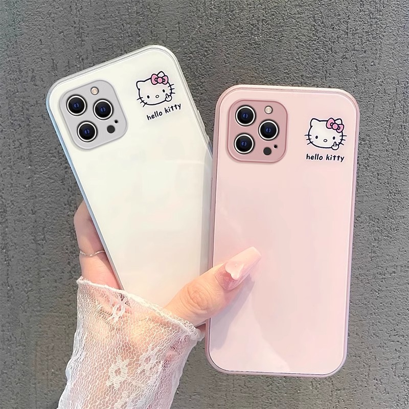 适用苹果15promax手机壳iphone14全包13防摔新款简约时尚凯蒂小头