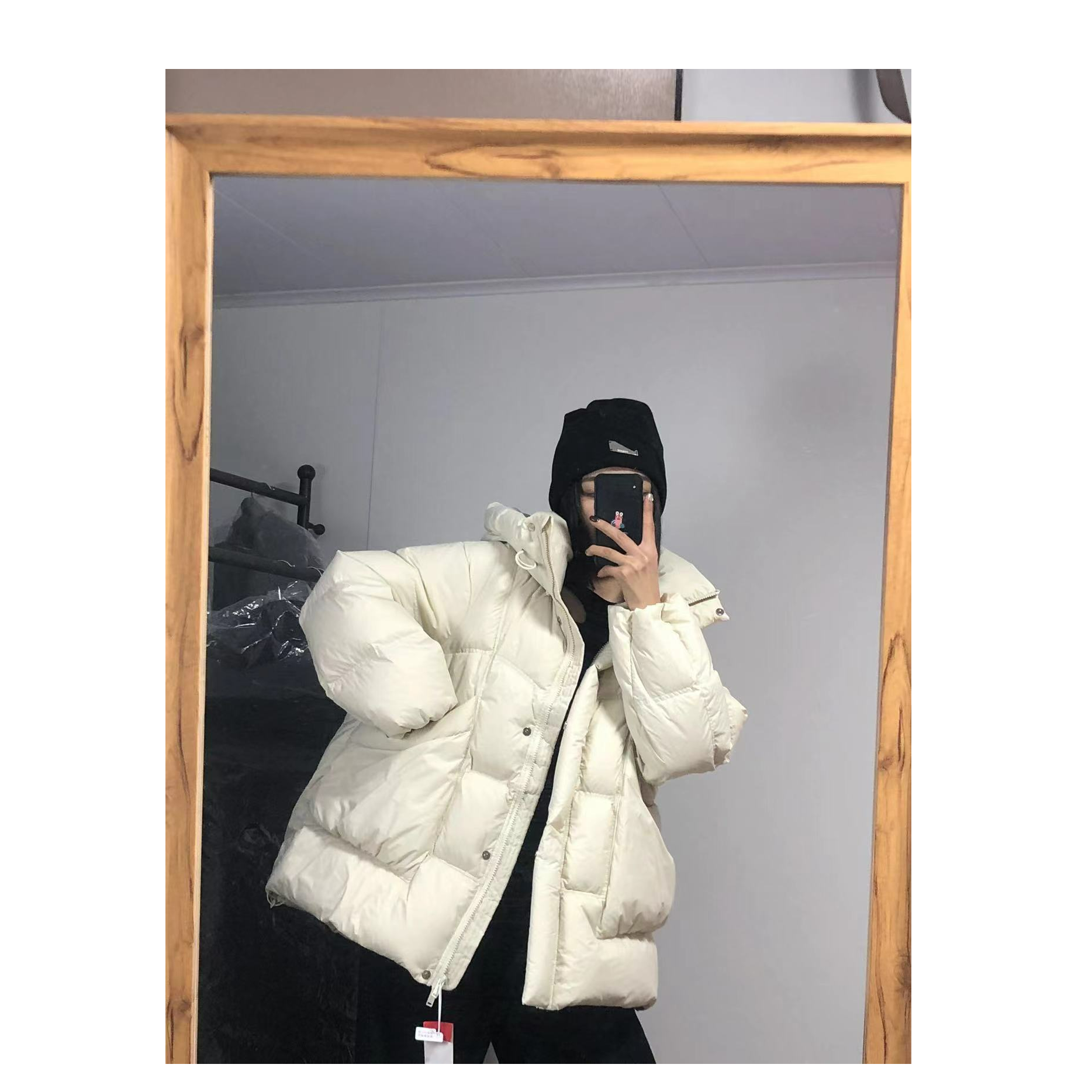 屿与  短款白鸭绒羽绒服