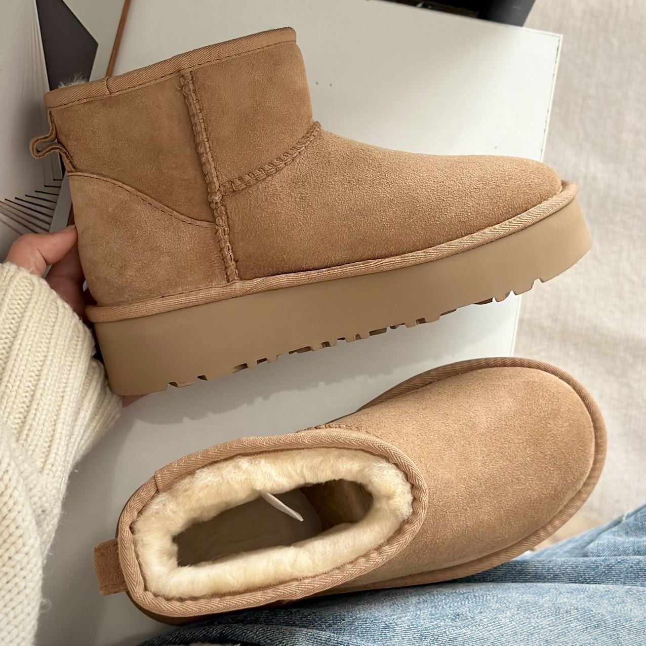 【厚底5854】雪地靴厚底经典款5854短筒增高4公分保暖百搭时尚桑坡