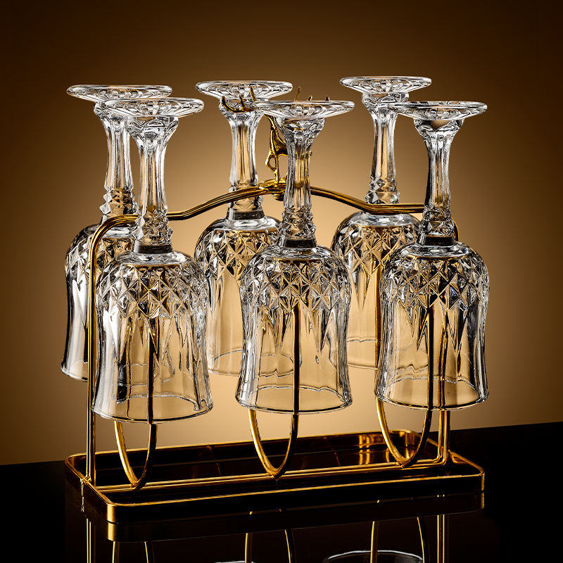 创意高档高颜值红酒杯小奢华钻石家用高脚杯欧式玻璃葡萄酒杯加厚