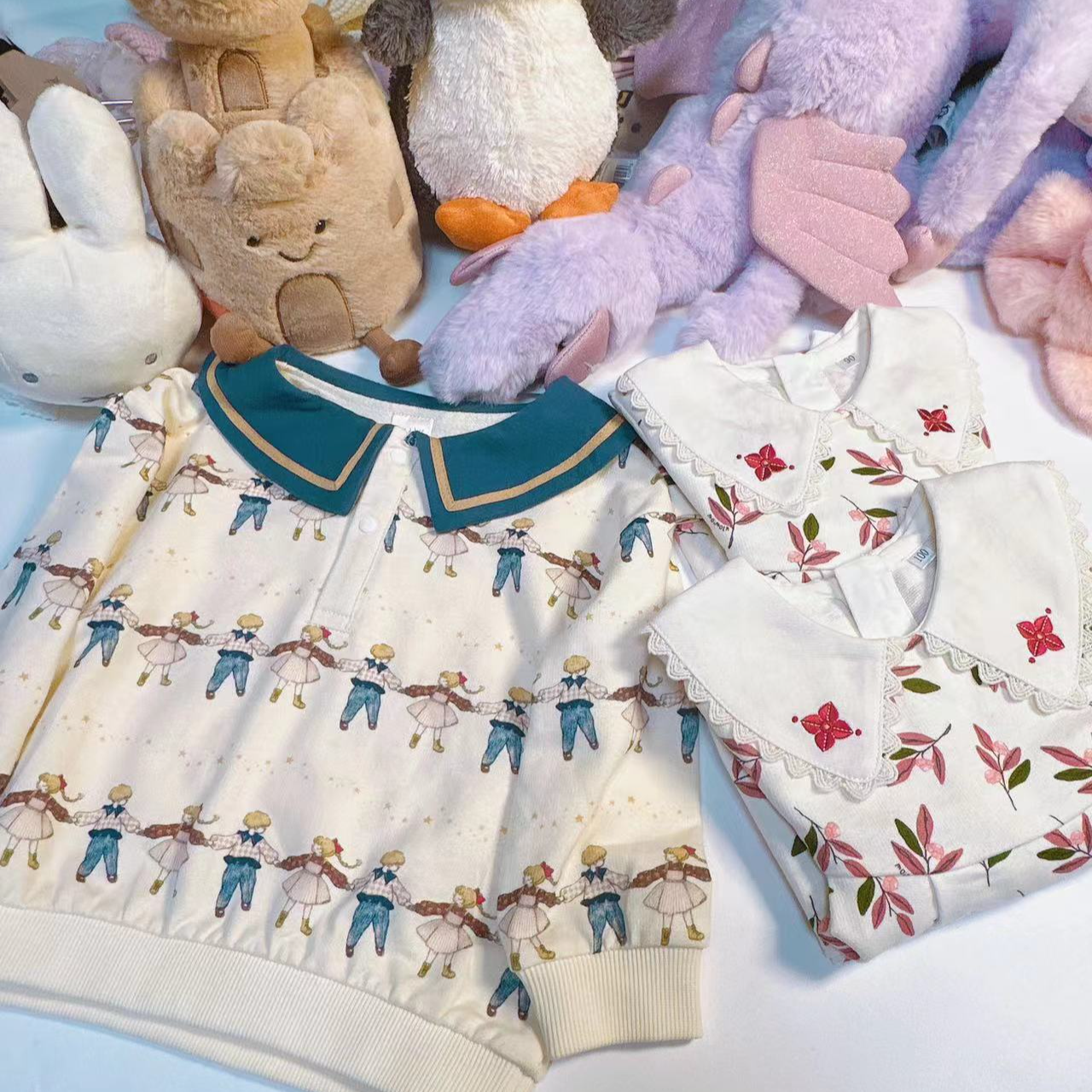 直播间扣号备注-2024款婴童连衣裙包屁分体爬服套装碎花女童儿童