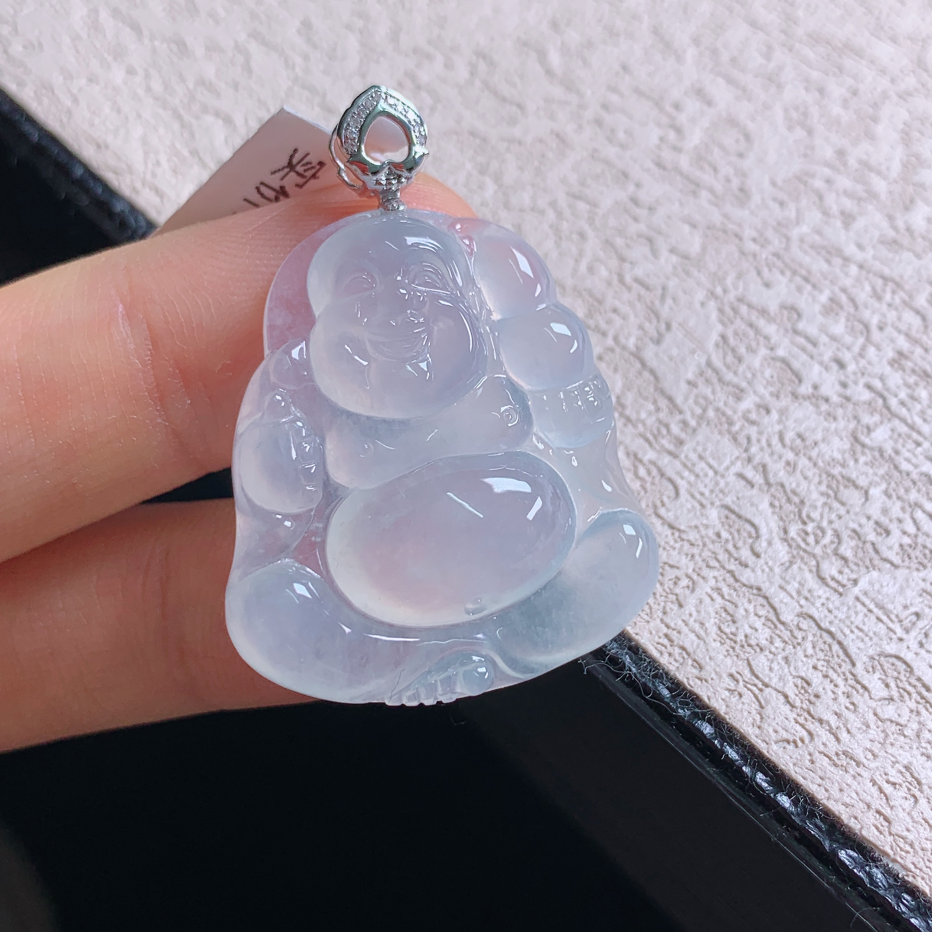 缅甸天然翡翠A货老坑冰种佛公布袋佛高品质吊坠玉石玉器珠宝挂件
