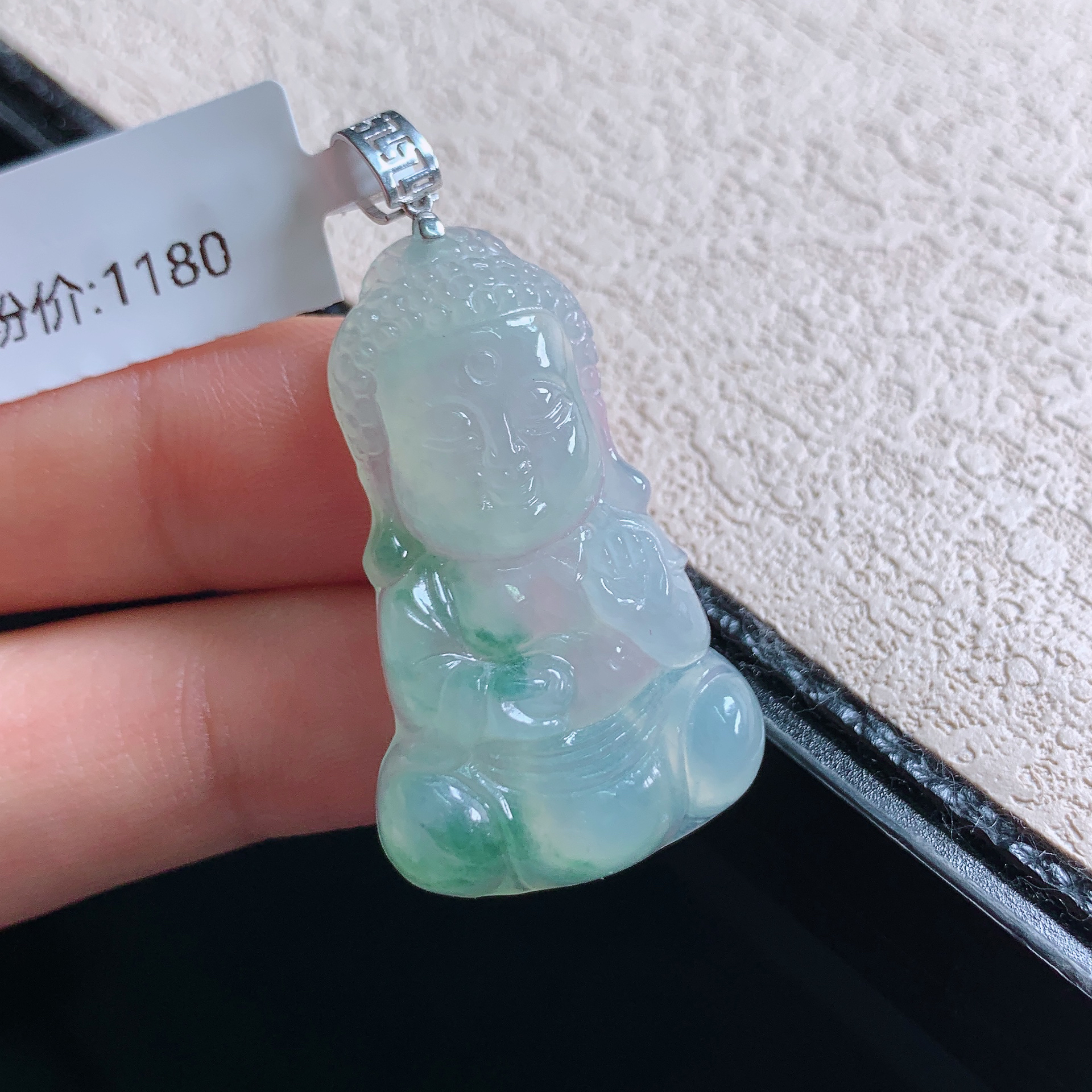 缅甸天然翡翠A货老坑冰种宝宝佛高品质吊坠玉石玉器珠宝挂件精雕