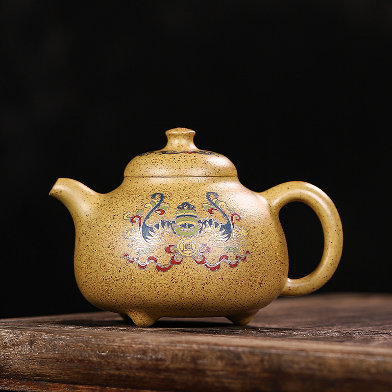 王寅春一脉研高工陈老师龙骨金砂珐琅彩乳鼎宜兴紫砂壶执壶照