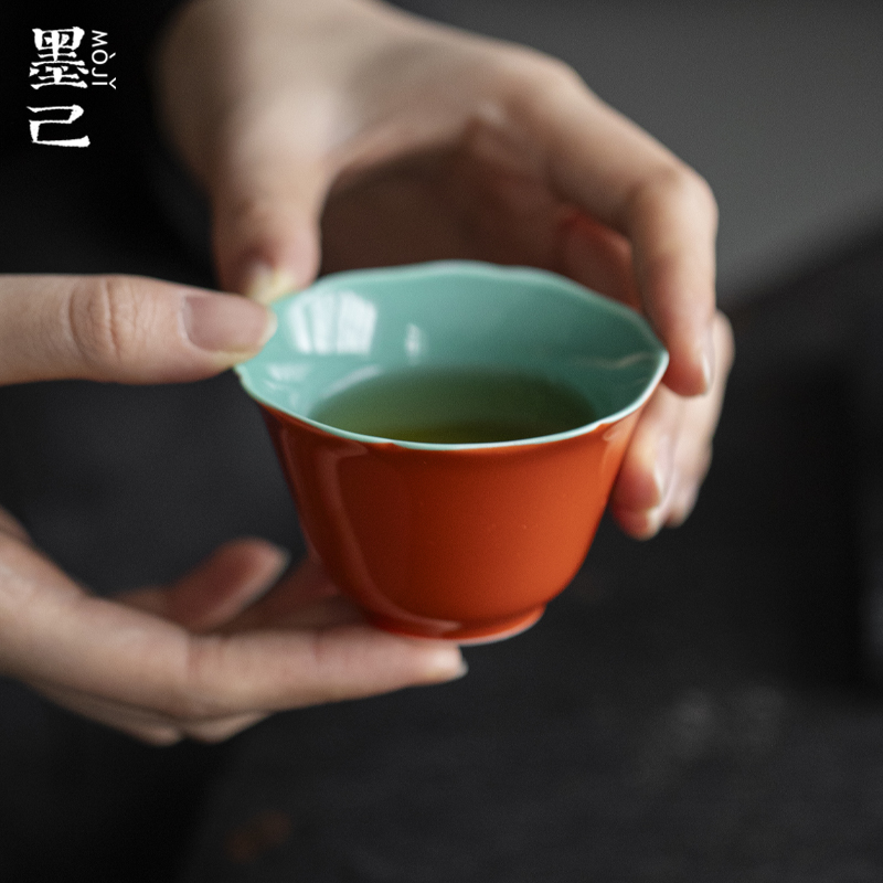 墨己-故宫红-松石绿-清叹茶杯