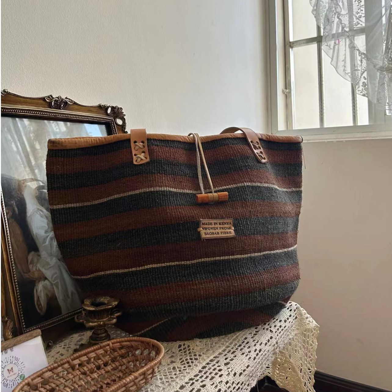 小麦751-800好物分享帆布做旧通勤简约风文艺百搭耐磨单肩腋下包