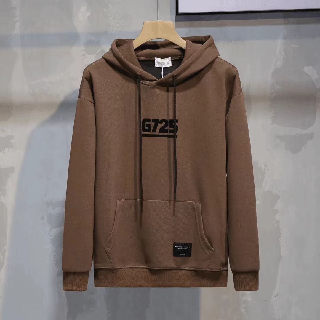 2025年春季新品连帽卫衣男时尚潮流百搭宽松男上衣#2797         
