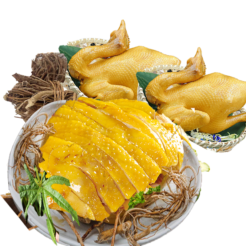 广东正宗梅州五指毛桃盐焗鸡整只古法广式酒家文昌即食客家手撕子