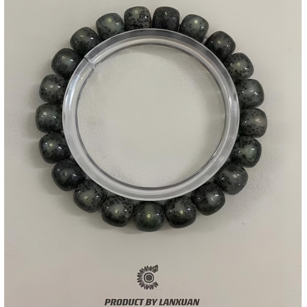 星月菩提文玩-墨翠-11*10mm-澜轩臻选文玩-S007礼盒