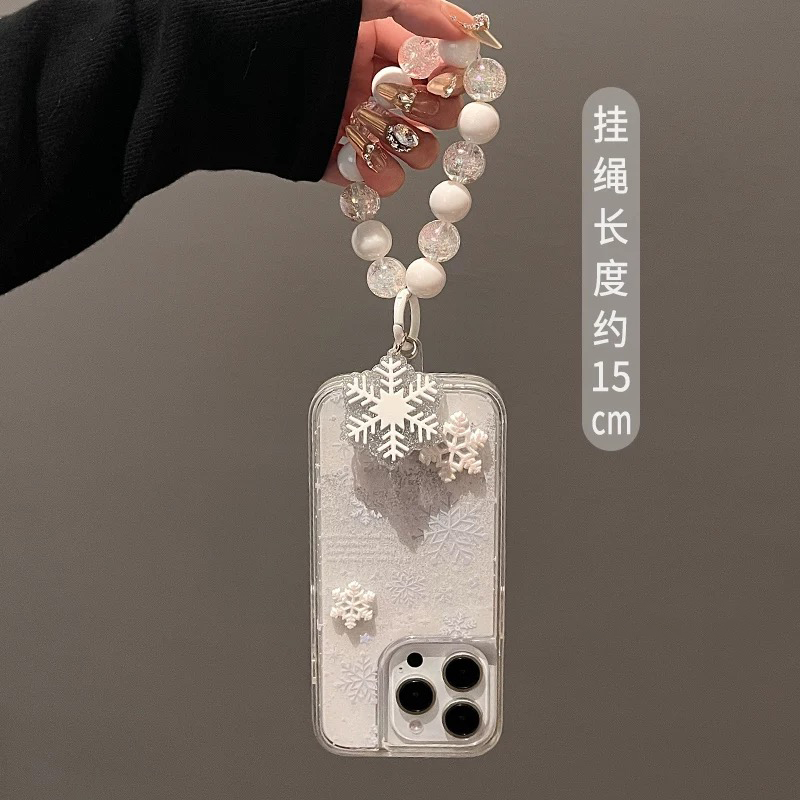 BANCA冬日流沙雪花适用苹果16/15promax手机壳vivo华为oppo小米14