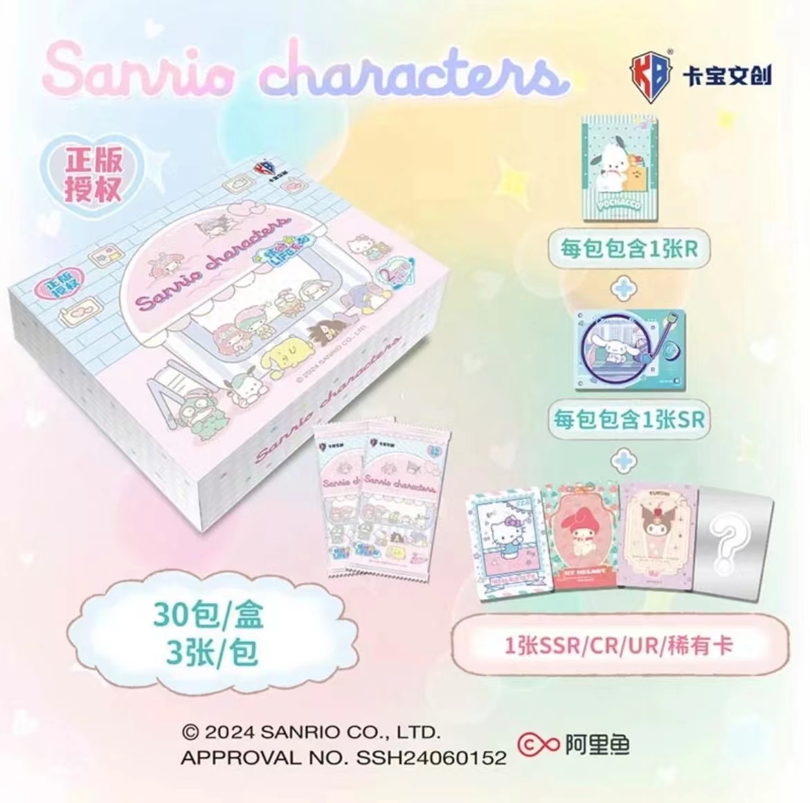 【呆鱼无限列车】第二弹正版三丽鸥家族卡宝文创拍立得卡片2元包