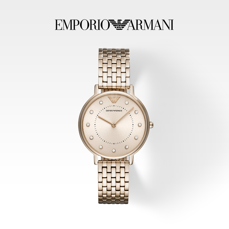 Emporio Armani/安普里奥·阿玛尼香槟金满天星手表石英表AR11062