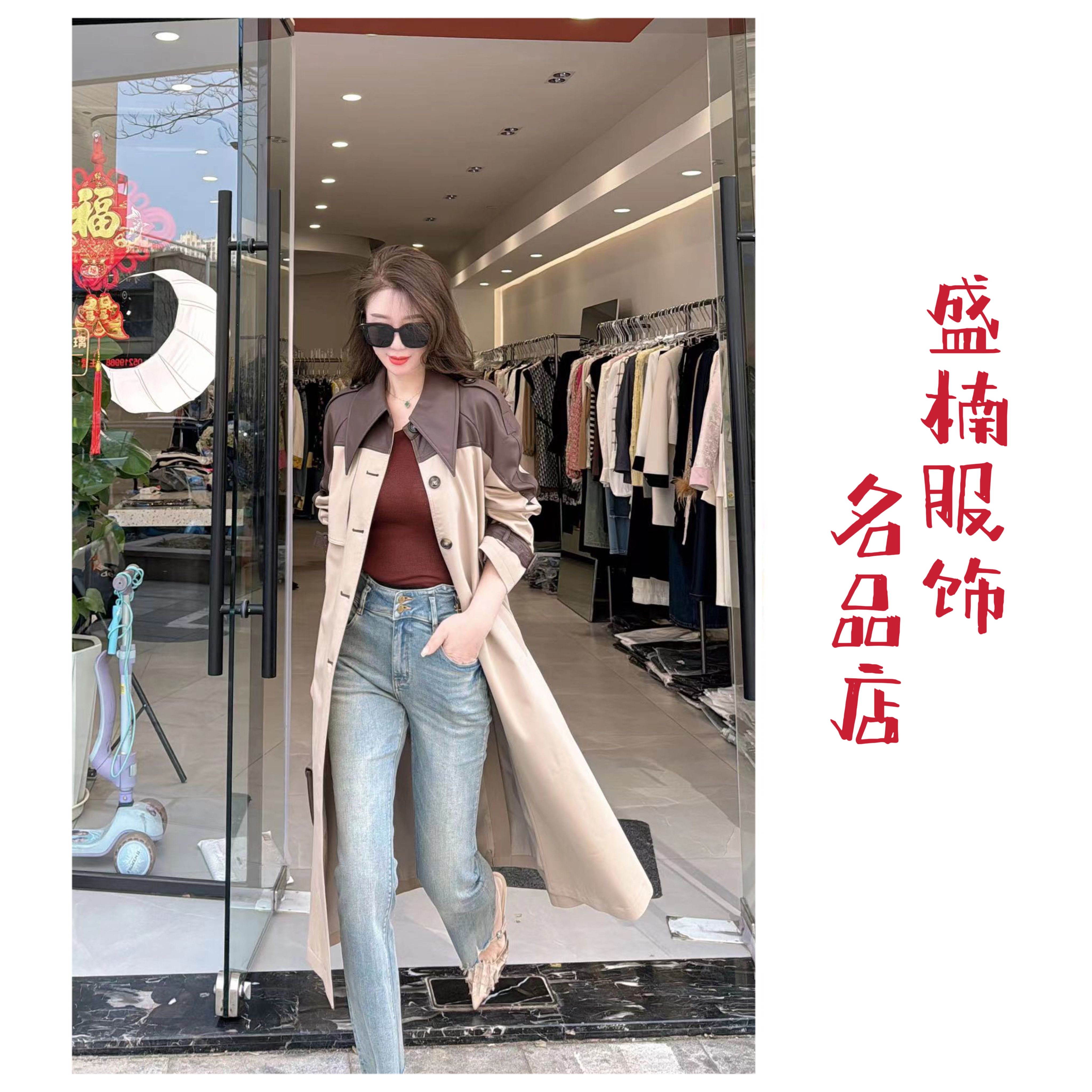 【盛楠精选】2024设计感衬衫休闲连衣裙外套小香风格子百褶时尚气质