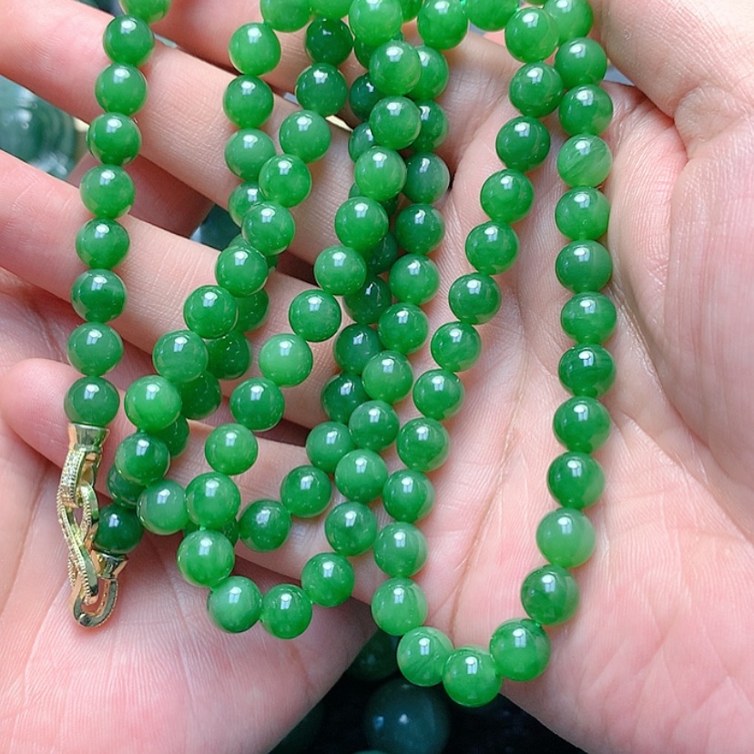 【闪购商品】和田玉（碧玉）毛衣链未镶嵌喀****司