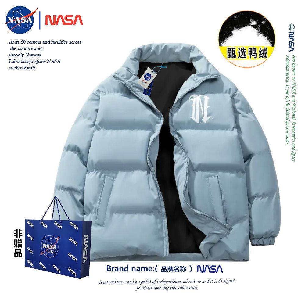 NASA联名2023年新款羽绒服女情侣韩版宽松面包服男女加厚外套潮牌