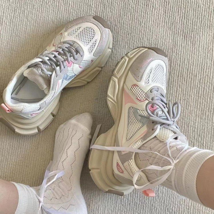新款时尚升级版老爹鞋女潮厚底春季休闲夏季运动鞋学生网面鞋子in