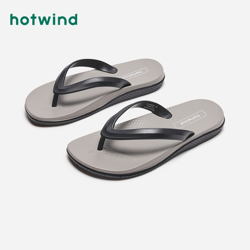 热风2024年夏季新款男士时尚拖鞋H61M4606