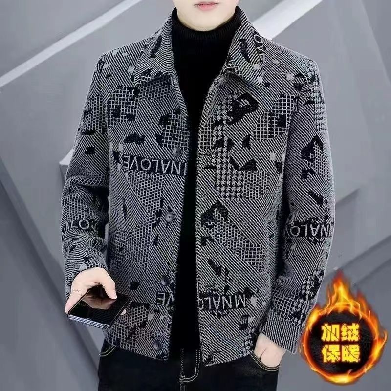 【小扬哥专属】男士外套冬季加绒加厚呢子夹克秋冬新款保暖衣服男