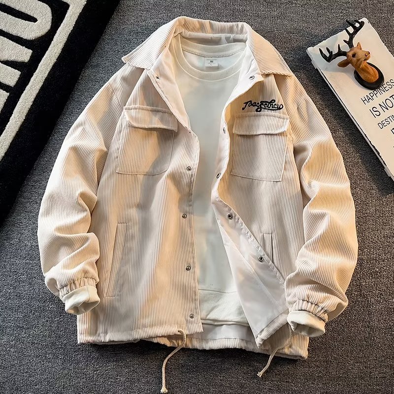 【小扬哥专属】外套男款秋冬季高级感工装日系灯芯绒夹克衫复古潮