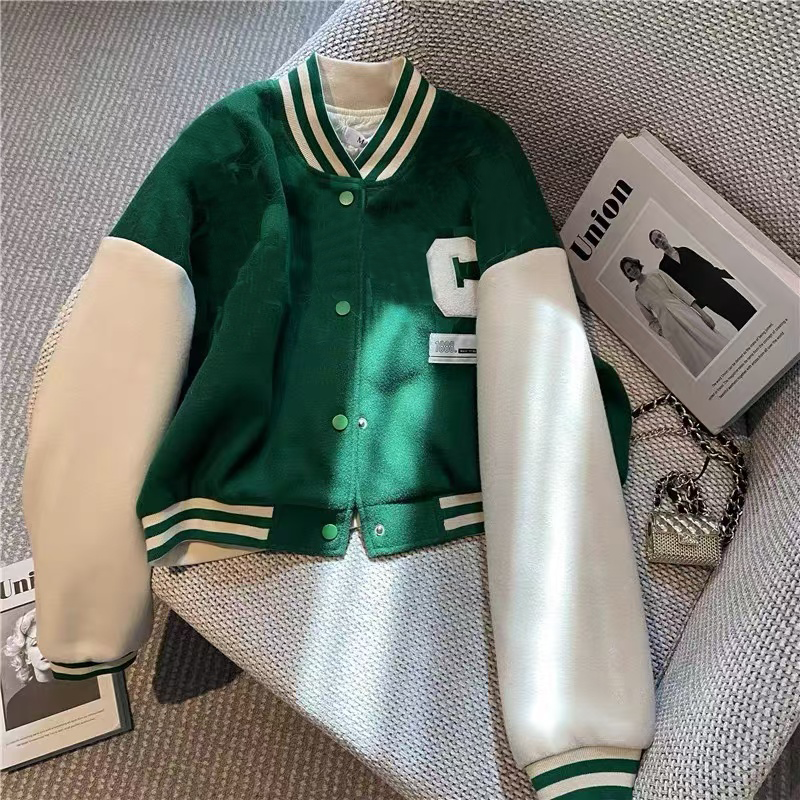 3853 秋季高级感洋气减龄棒球服国潮外套女 挂8-4上