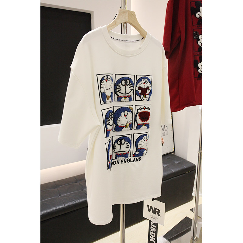 2号链接 哆啦叮当猫机器猫T恤小众夏季休闲时尚显瘦设计感201-400