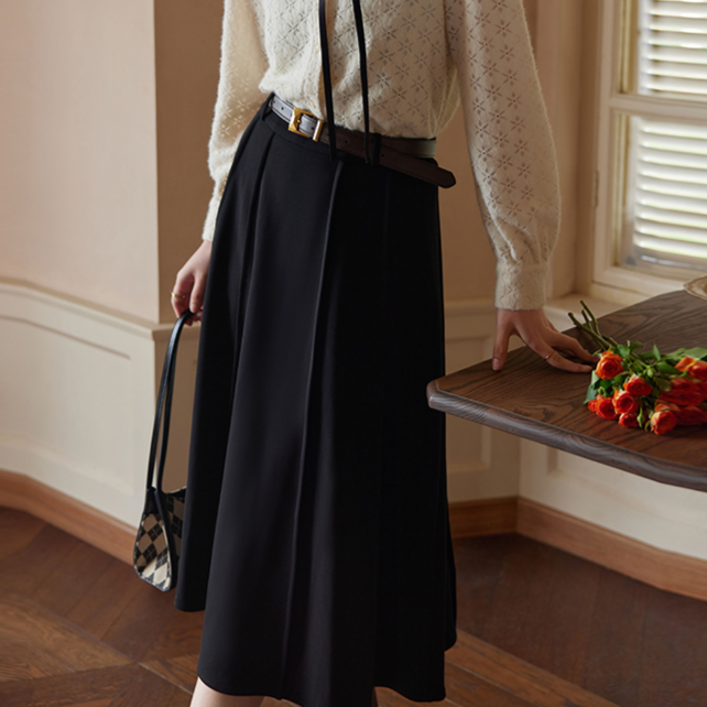 独束微胖MM大码女装显瘦气质高腰半身裙法式复古时尚裙子22DS4464
