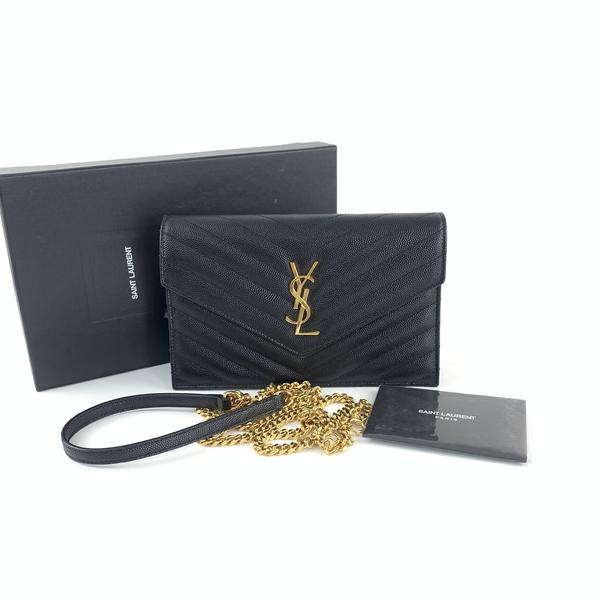 99新 Saint Laurent Paris 5618|圣罗兰信封斜挎包|圣罗兰