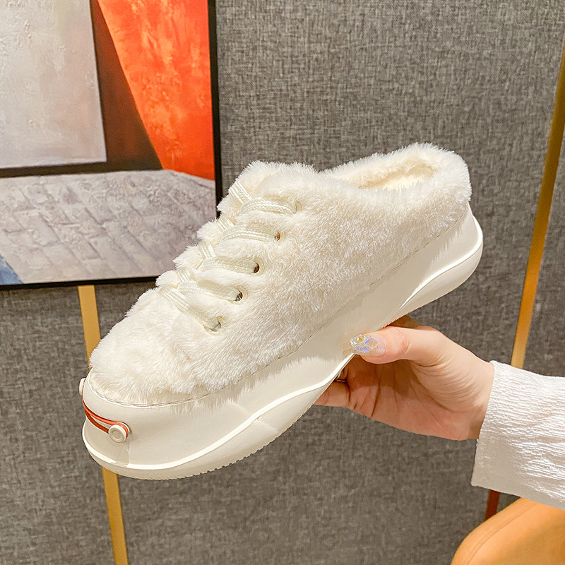 【好物分享】-1毛毛拖鞋女外穿棉拖鞋秋冬季2025年毛绒鞋包头半拖鞋