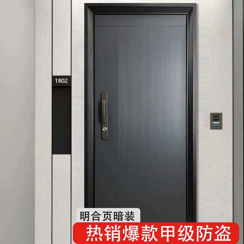 现货甲级家用轻奢入户大门小区精雕进户门公寓门户外子母防盗门