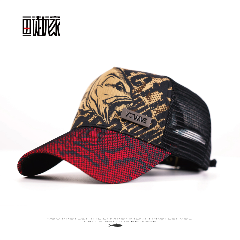 鱼徒路亚鸭舌帽子夏季透气户外运动时尚休闲韩版百搭防晒速干迷彩